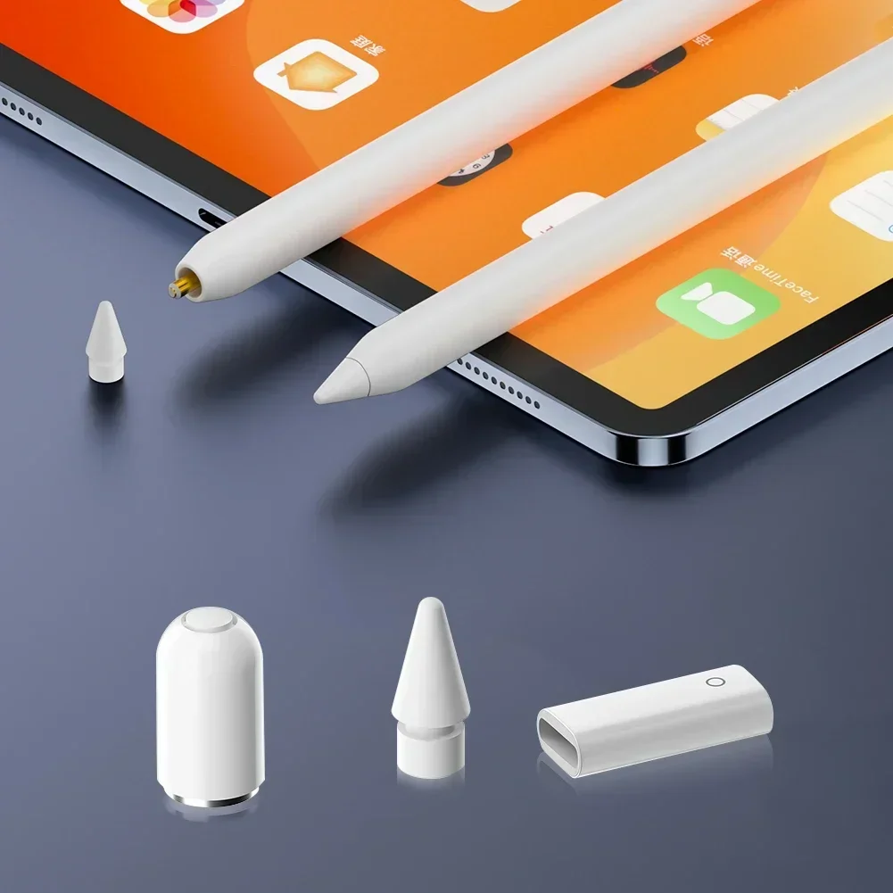 3PCS/Set for Apple Pencil 1st Generation Accessories Replacement Stylus Nib Pencil Cap Mini Connector Charging Adapter for IPad