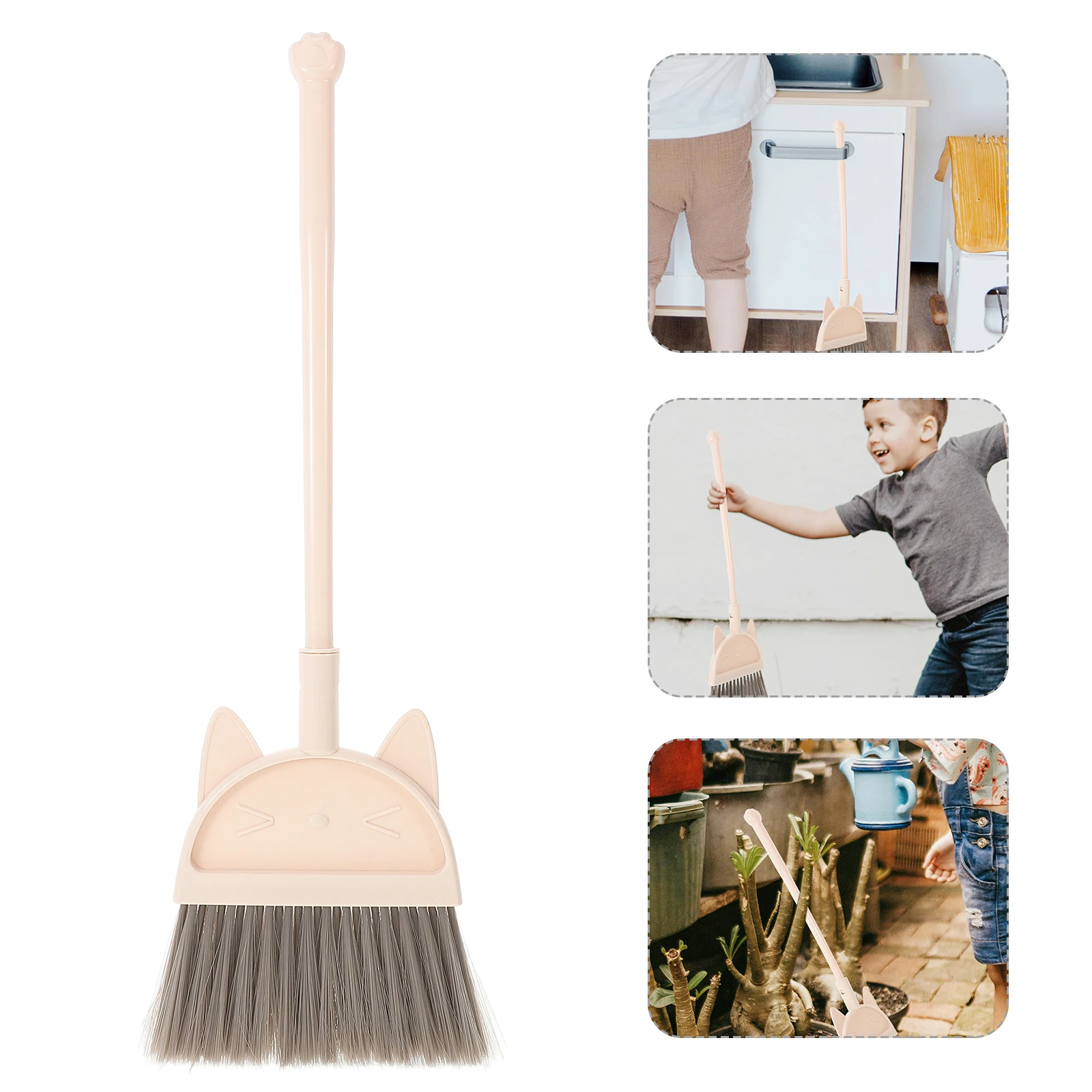 Children'S Set Lightweight Mini For Kids Toddler Cleaning Tool Cartoon Home Cleaning Broom Small Plastic Broom Play Household