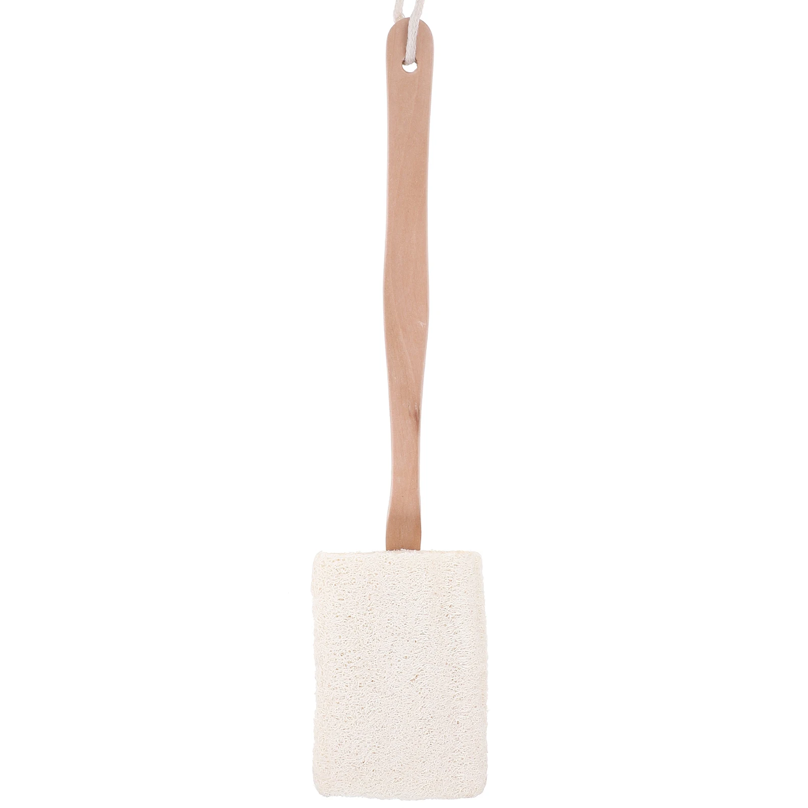

Long Handle Exfoliating Shower Scrubber Back Cleaning Sponge White Bristle Loofah Ergonomic Design Bath Towel Body