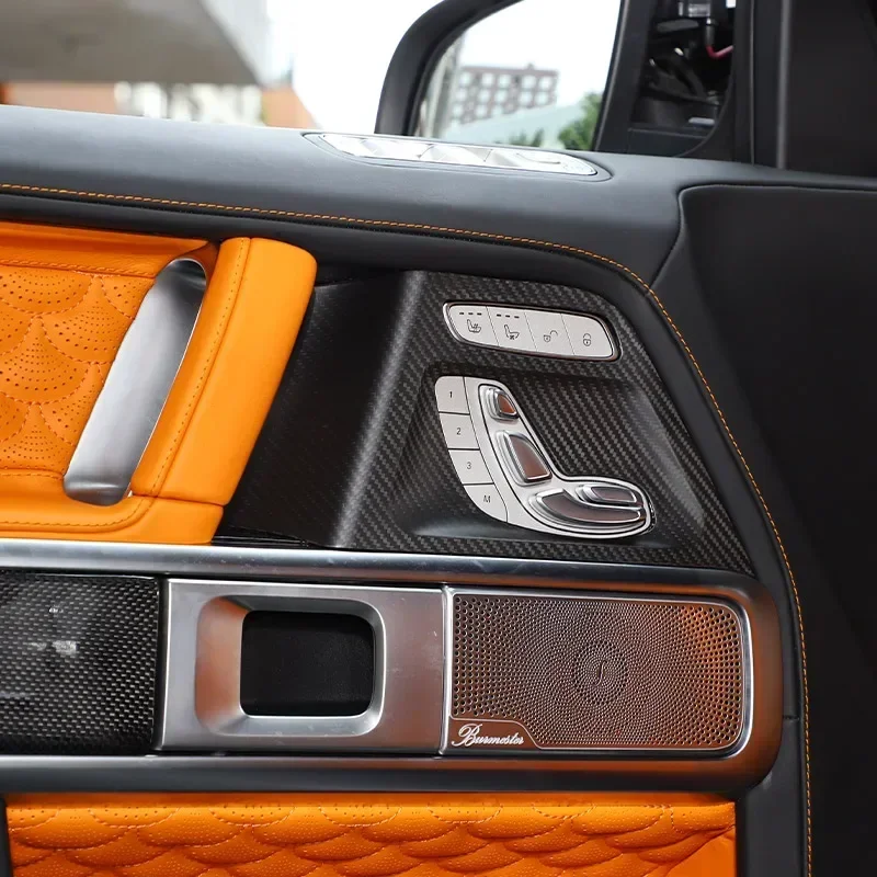 

For Mercedes Benz G-Class W464 Real Dry Carbon Fiber 19-2024 Interior Style Seat Switch Adjustment Protection Panel Accessories