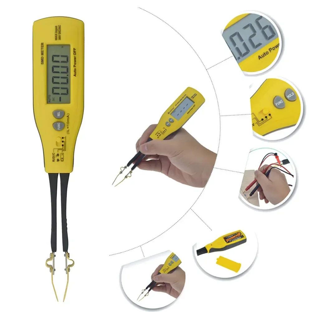 

HP-990B Digital Tester Capacitor Meter Resistor Meter Diode/Battery Test With Carrying Case Auto Range Power Battery Tester