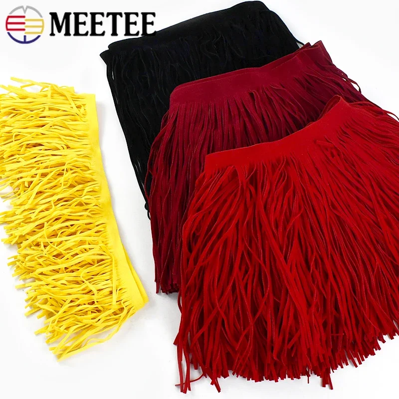 2M 10/15/20/25/30cm Tassel Fringe For Clothes Suede Leather Trim Lace Ribbon Handbag Skirt Decoration Trimming DIY Accessories