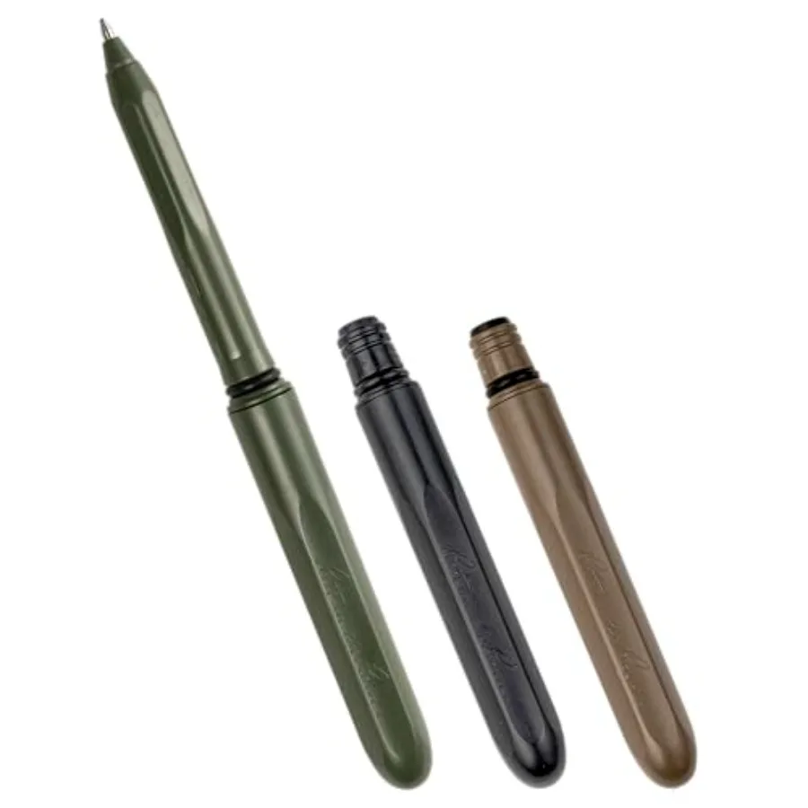 

All-Weather EDC Pen, Flat Dark Earth, Black, OD Green Pokka 3-Pack, Black 0.8mm Ink, Fine Point No. TAC92