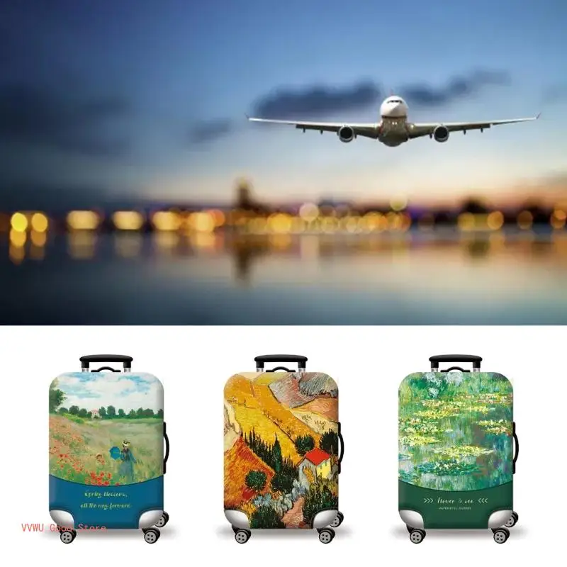 Cover for 18-32 Inch Suitcase Thickened Spandex Protector Elastic Luggage Sleeve