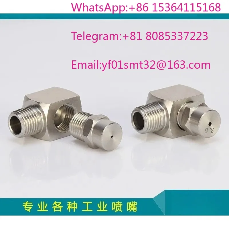 Stainless Steel Conical Side Spray Nozzle 2 Points External Thread 90 Degree Elbow Wide Angle Atomizing Sprinkler Industrial