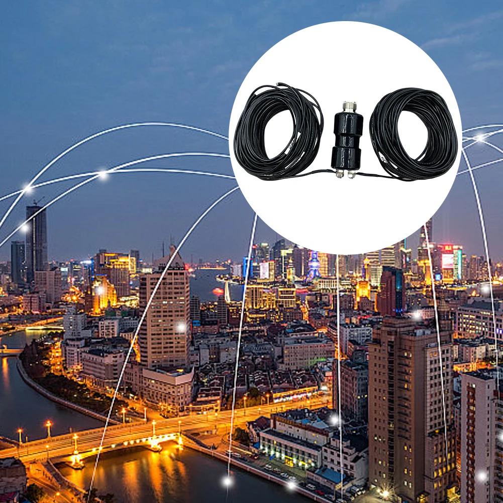 Antenna dipolo orizzontale HF 5-50 MHz Antenna a onde corte per radioamatori Antenna a banda larga alimentata per la comunicazione radio