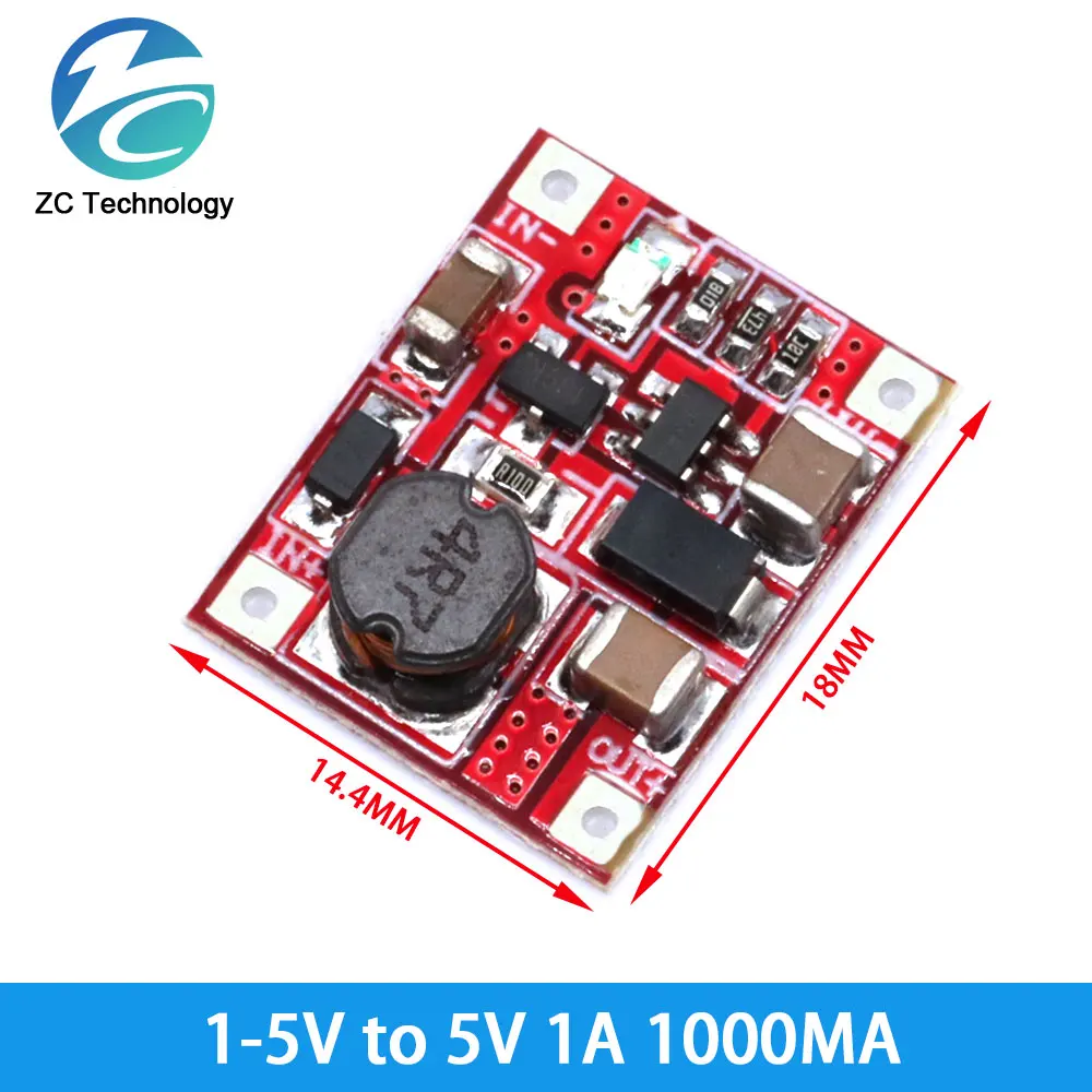 DC-DC Boost Module 0.9-5V To 5V 9V 480MA 600MA 1A 3A USB Output Voltage Step UP 18650 Lithium Battery Board For Phone Camera