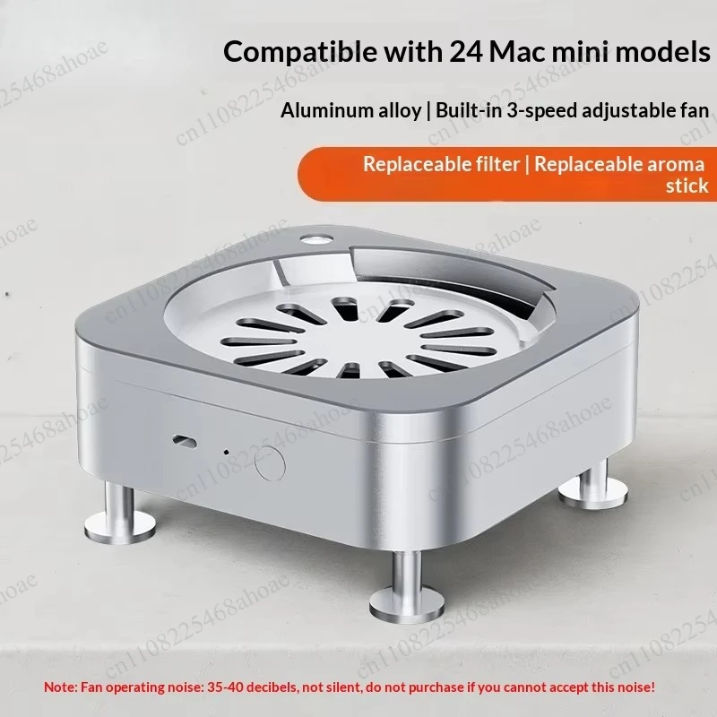 3-in-1 Cooling Dock for M4, 3000RPM Fan HEPA Filter 7 Scents Type-C Powered Aluminum Cooling Stand