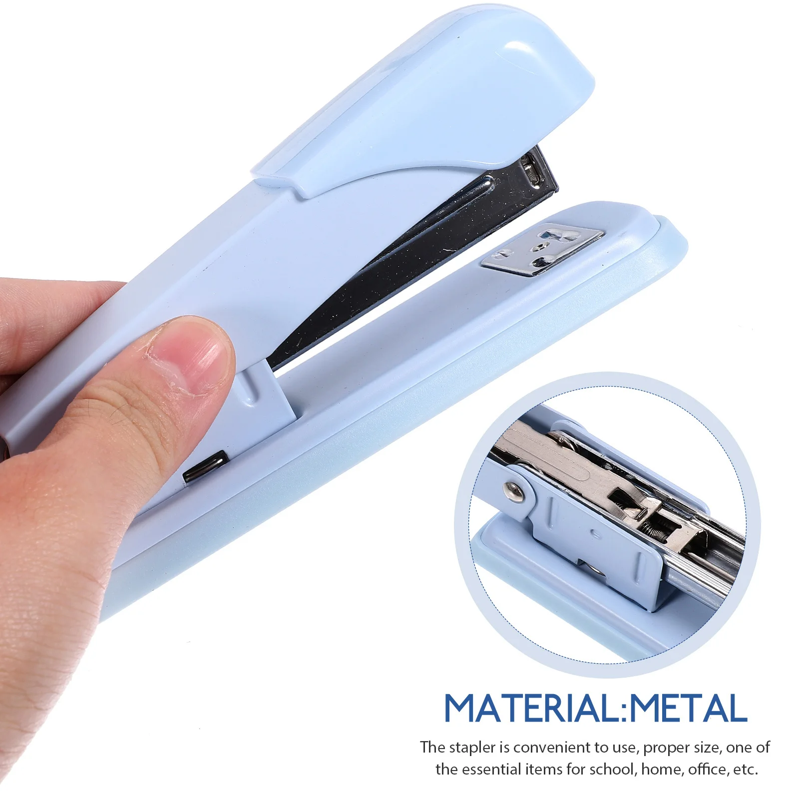 

Small Stapler Desk Essentials Compact Heavy Duty Office Gadgets Classroom Supplies Metal Easy Use Streamlined