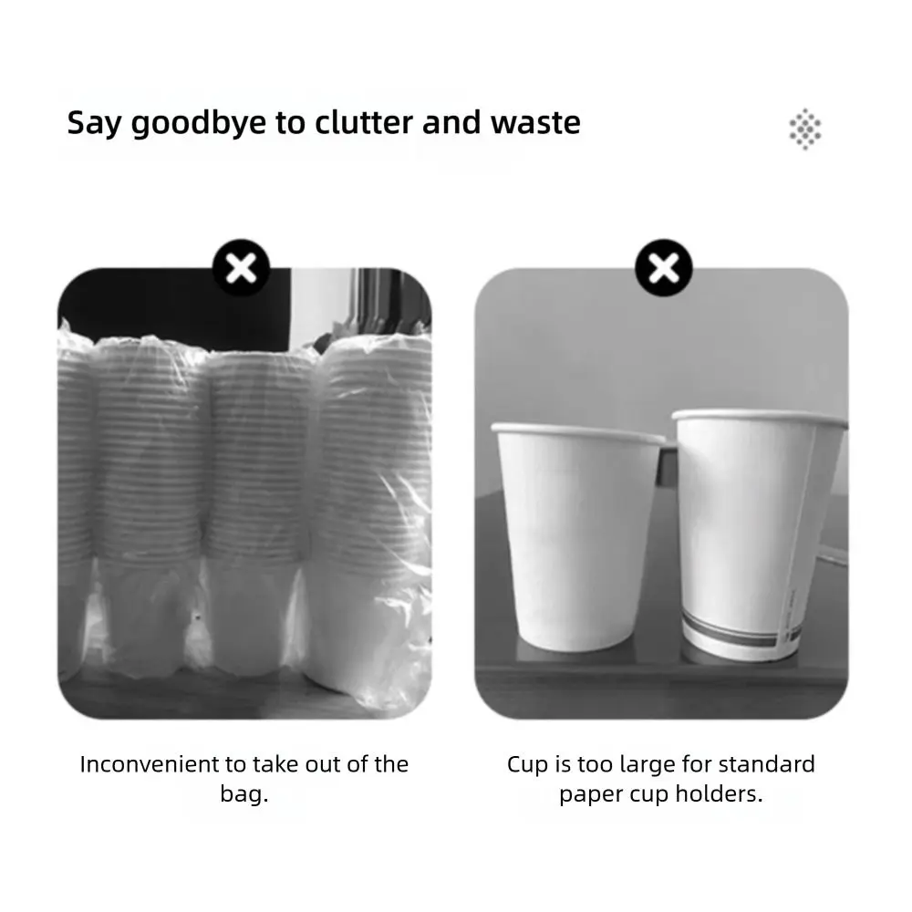 

Черно-белый с подносом, стеллаж для хранения бумажных стаканчиков, 3-х отделений, съемное хранилище для чайных чашек, 360° ° Вращающийся настольный органайзер для дома