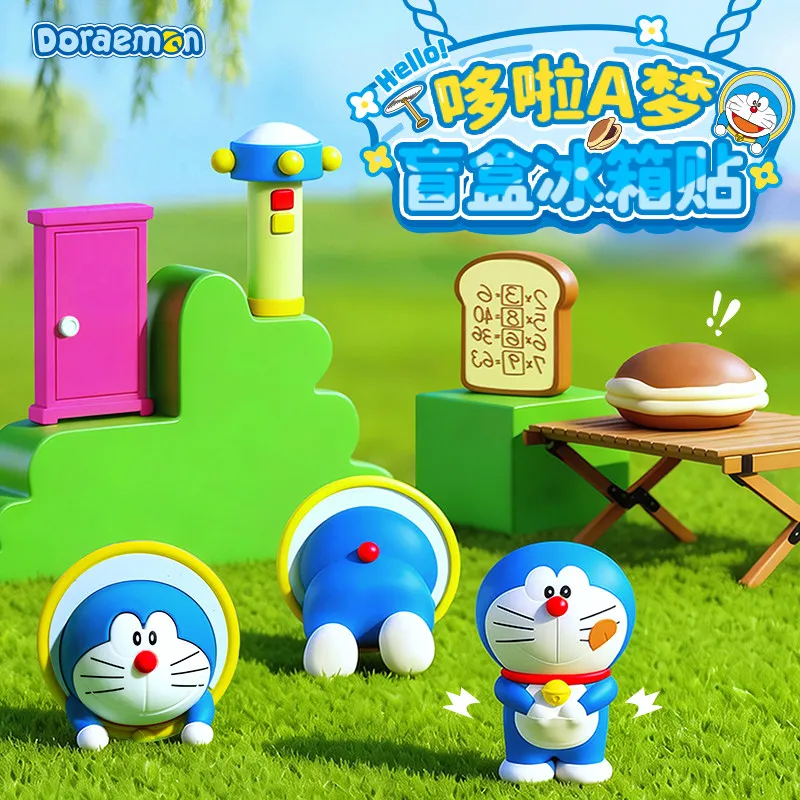 

2026 New Doraemon Style Blind Box Figures Refrigerator Magnets Creative Cartoon Anime Home Kitchen Decorative Collectibles Gifts