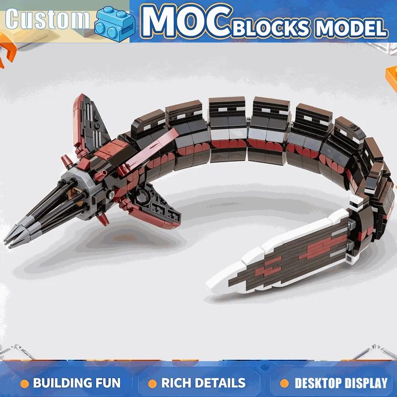 787 PCS MOC Deep Sea Creature Exploration Model Building Blocks Custom Puzzle DIY Assembly Creative Educational Toys Xmas Gift