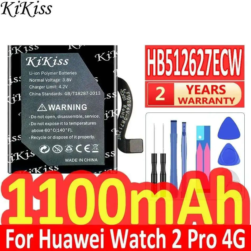 

Watch Battery Environmentally Friendly Safe HB512627ECW Side Cable 1100mAh For Huawei Watch 2 Pro 4G