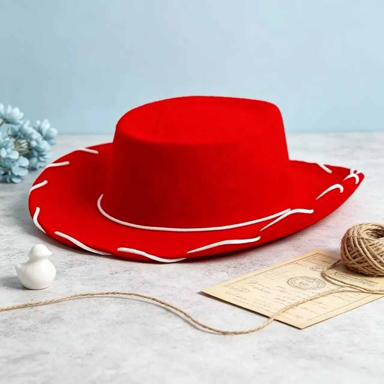 Kids Adjustable Western Big Eaves Cowboy Hat Princess Cowgirl Costume Prop Dress-up Jazz Party Hat Felt