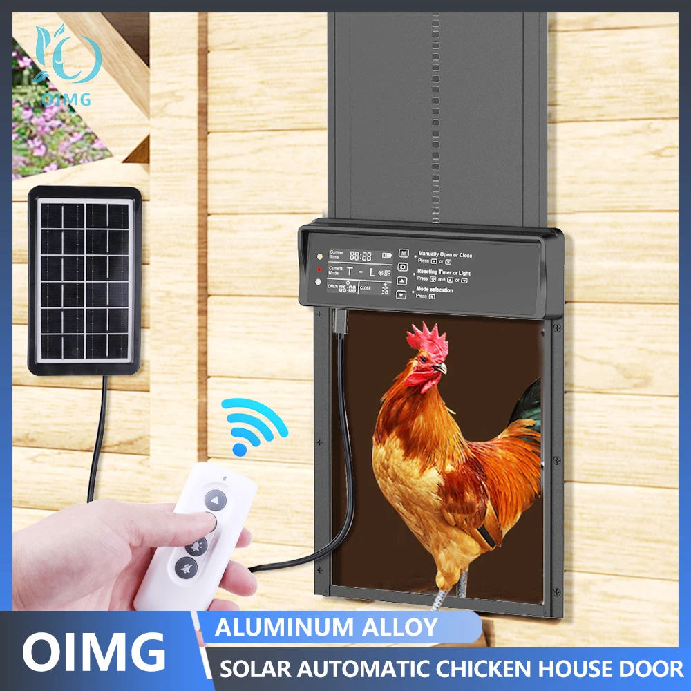 

Automatic Chicken Coop Door Induction Smart Timer Auto Switch Solar Charging Never Lose Power Farm Management Tools