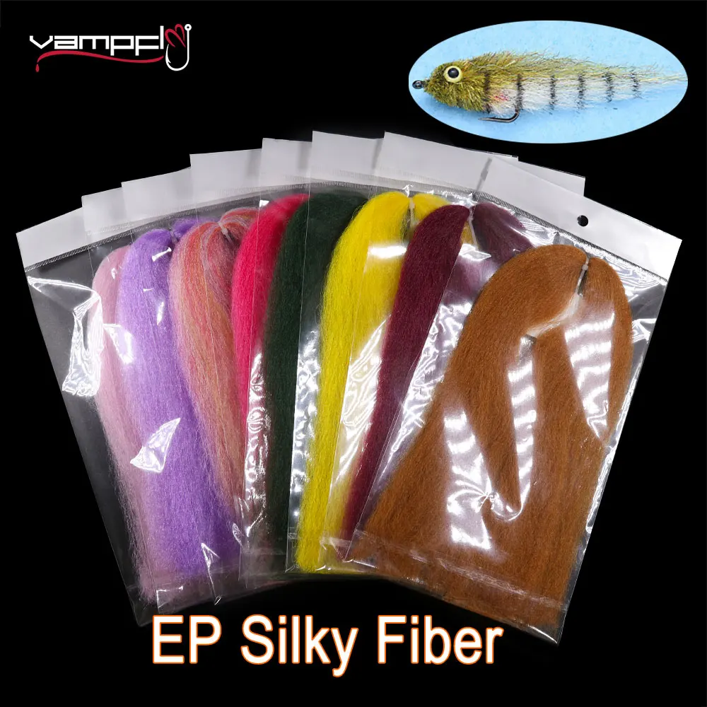 Vampfly 16 Packs EP Silky Fiber Fly Tying Material Fine Synthetic Hair TRIGGER POINT Minnow Fibers Soft Baitfish Body Fly Tying