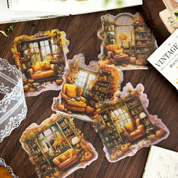 10 pcs PET Decorative card paper Diy Scrapbooking Diary Album Stationery hand made junk journal Craft Supplies