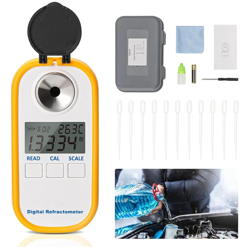 GTBL 5 In 1 Urea DEF Tester Coolant Refractometer,Digital Tester For Automotive Automotive Dieselexhaust Tester Measurement