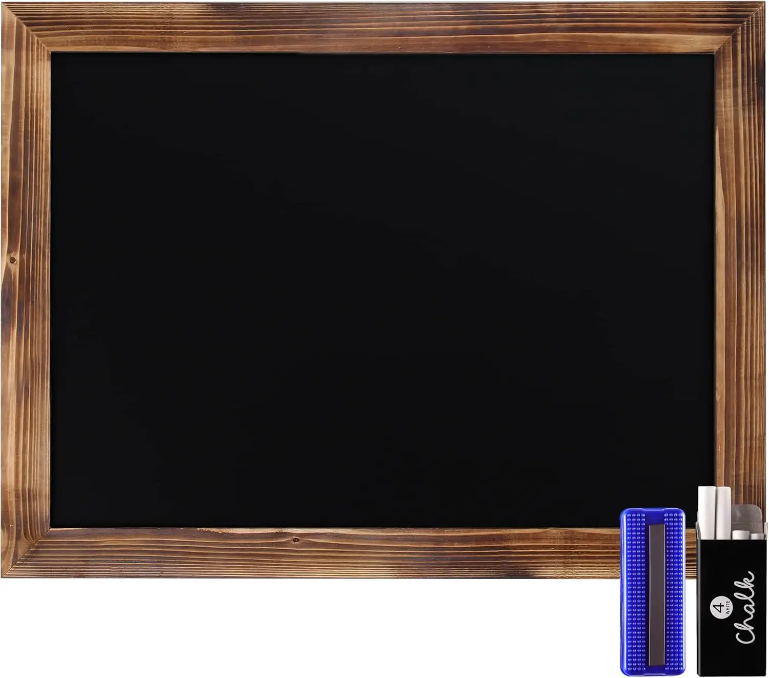 

Магнитная меловая доска 18x24 с рамкой из обожженного коричневого дерева, мелом и губкой для стирания, креплением для подвешивания, декор для дома