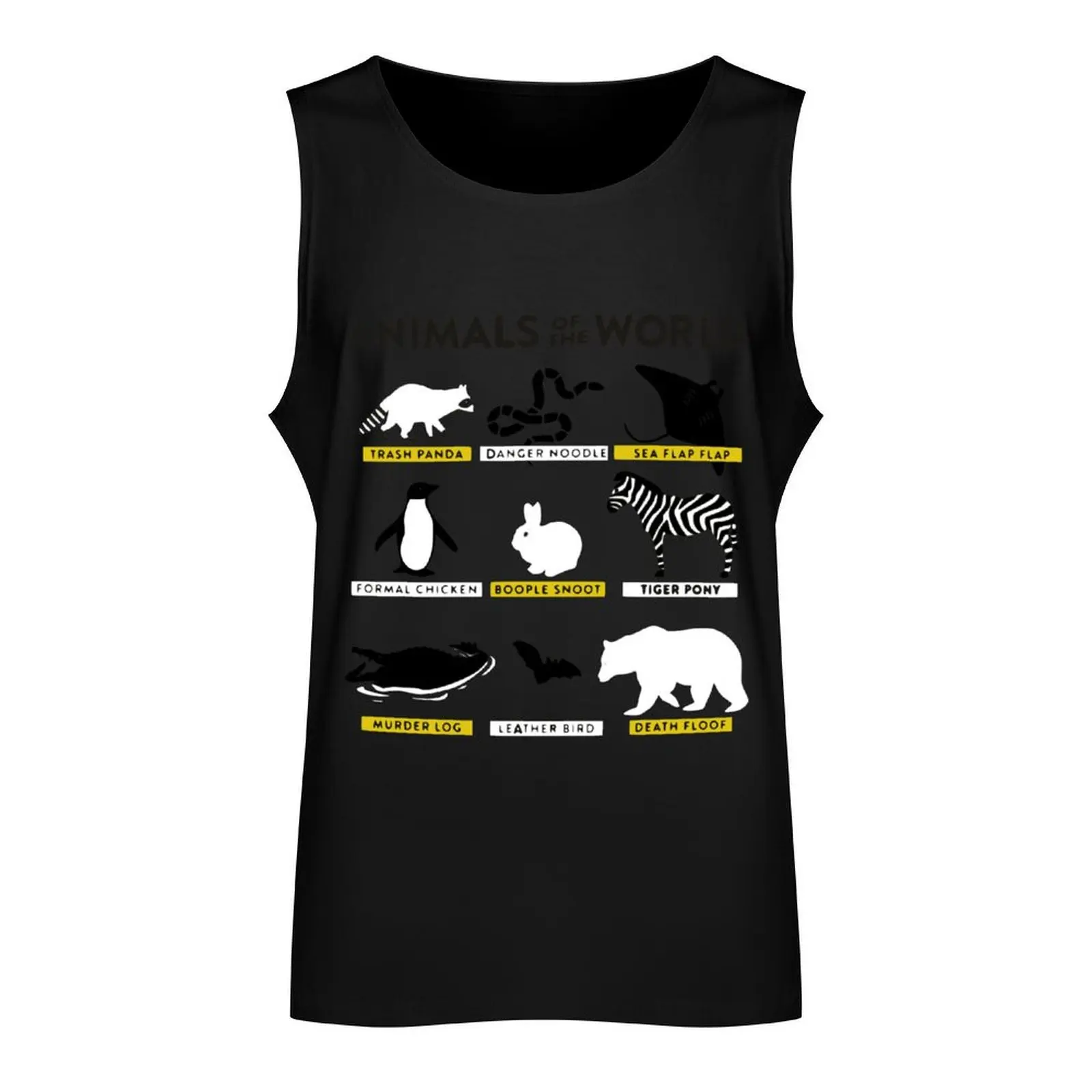 Animals of the World - And how they are called correctly Tank Top fashion 2025 man t-shirts for Men's gym