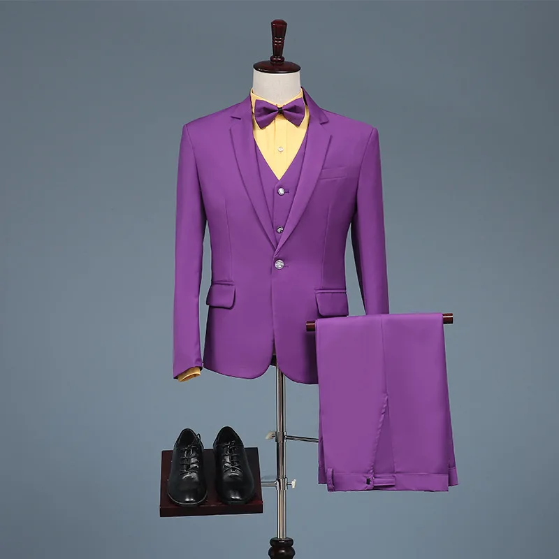 M10133 Men\'s Suit Jacket Grey Striped Wedding Dress