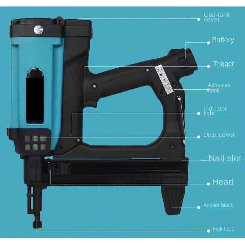 GSR40 Air Nail Gun Cement Steel Nail Gun Air Gun Battery  Professional Hand Tool Nail GunWoodworking Air Tools