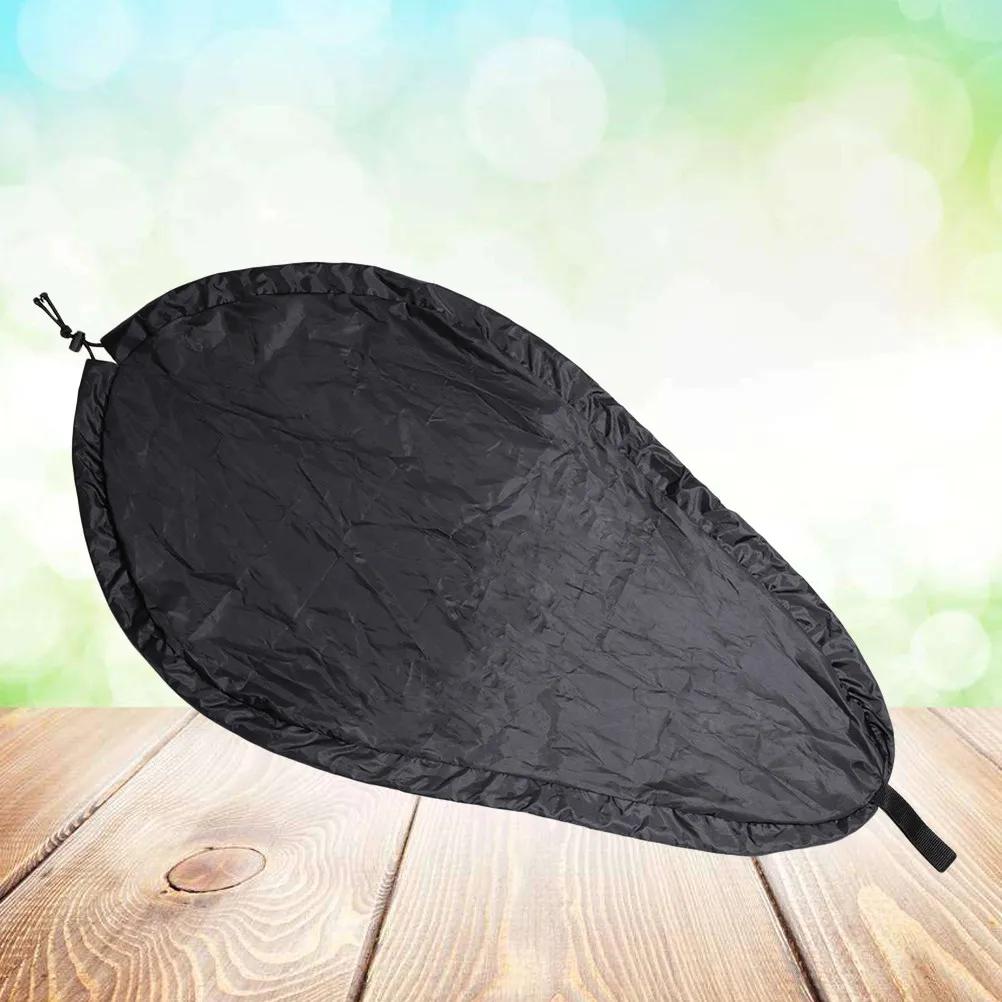 Kayak Seat Cover Silver Coated Tear-Resistant Polyester Size S Black Waterproof Uv Blocking Protector Seat Protector Banner