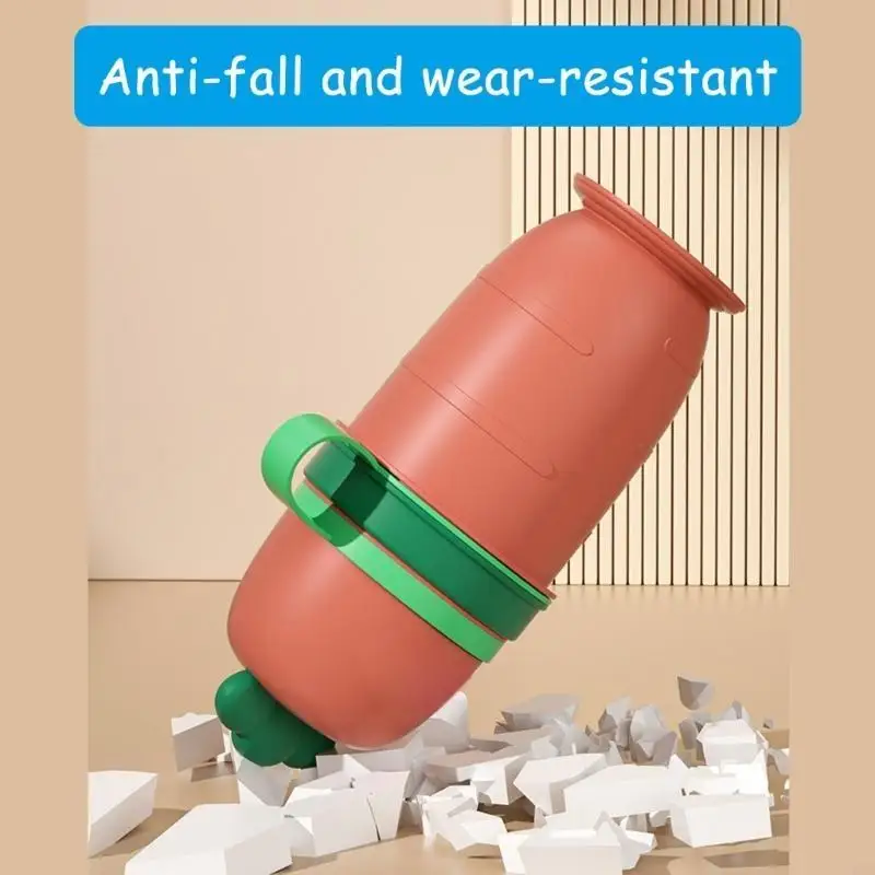 مرحاض الأطفال المحمول D5QA للأولاد والبنات بتصميمات إنسانية ومقبض سهل الحمل مثالي للسفر والتخييم