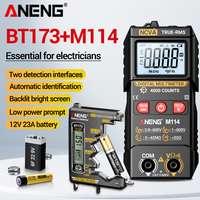 Digital Smart Multimeter Tester Auto NCV Resistance ANENG M114+BT173 Battery Tester Profesional Electrician Detector Kit Tools