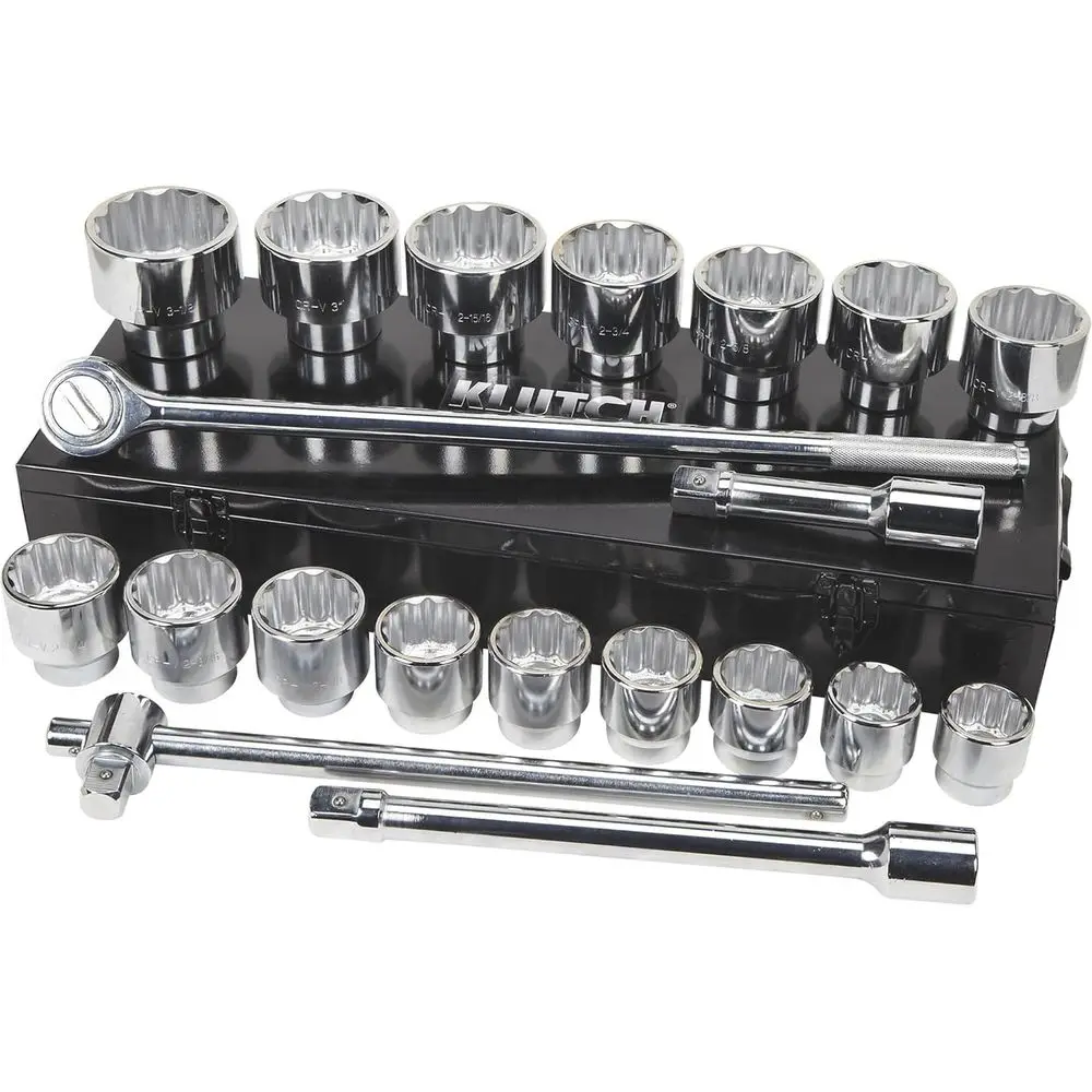 

1-Inch Drive Jumbo Socket Set, 21-Piece