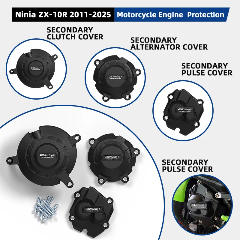 ملحقات الدراجات النارية لـ KAWASAKI Ninja ZX-10R (2011-2025) حماية أساسية GBRacing نبض القابض وغطاء المولد #1