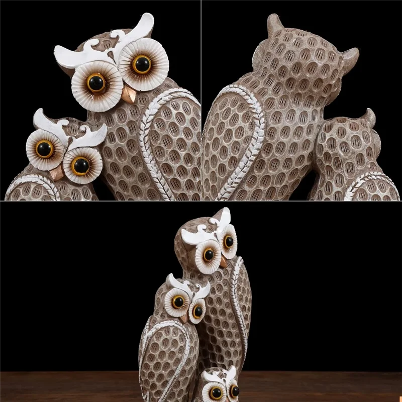 

BYBS-Home Decor Owl Decor For Owl Lovers For Home Owl Gifts Shelf Decorations For Living Room , Owl Statues On Shelves, B