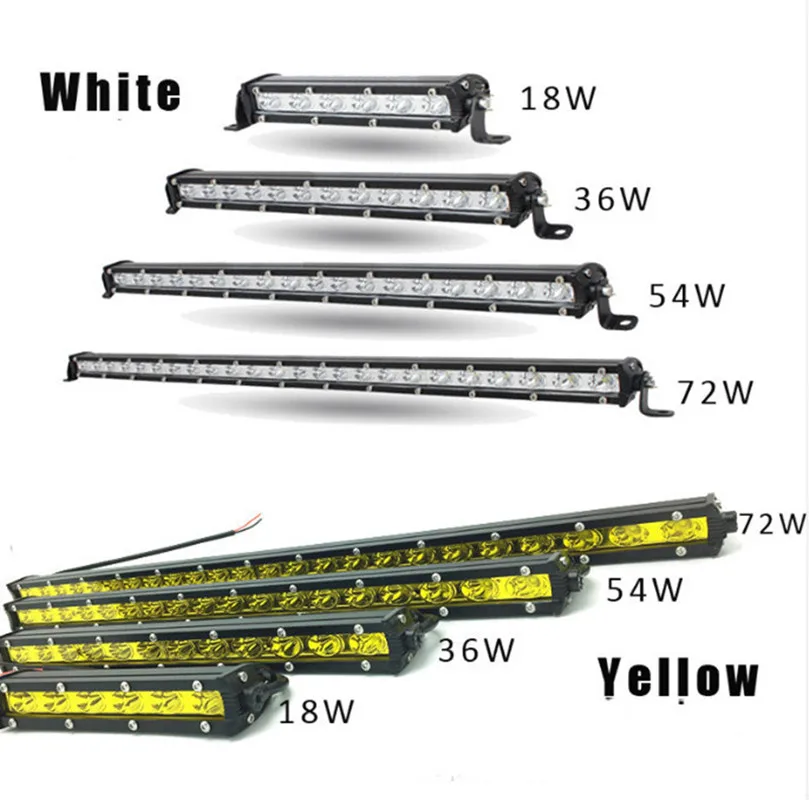 Super Bright LED Light Bar 18W 36W 54W 72W 90W For SUV 4X4 Truck Car Styling ATV Car Off Road LED Work Light Auto Driving Light