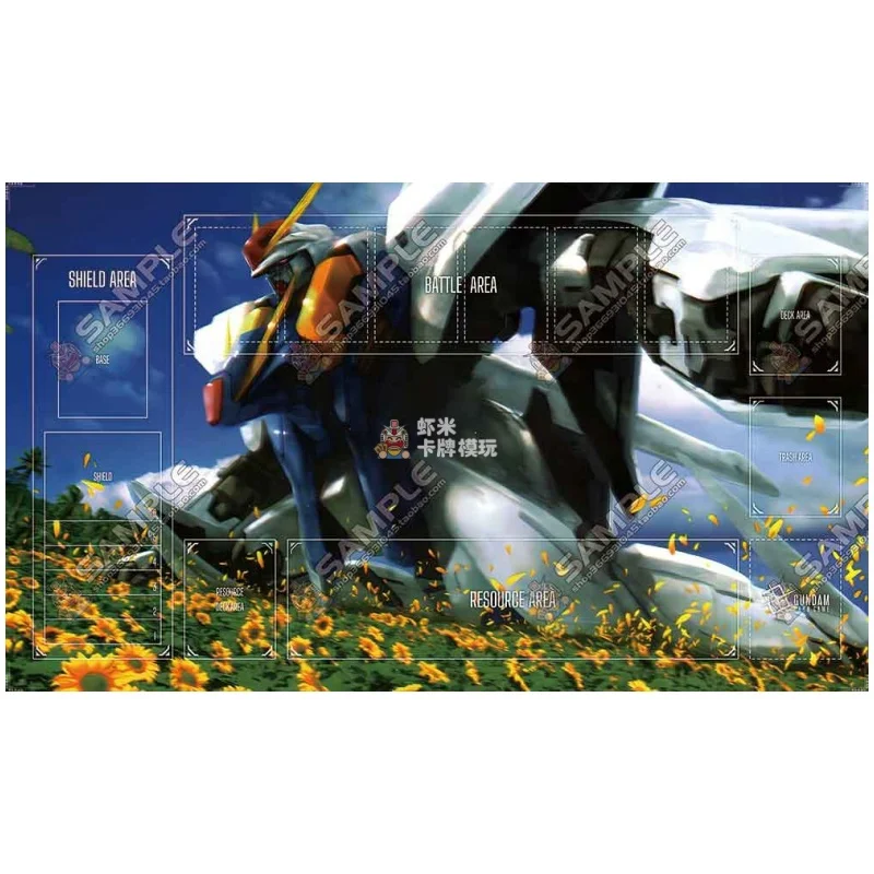 البدلة المتنقلة جاندام هاثاواي سلسلة TCG 600X350mm لاعب واحد بطاقة المعركة Playmat أنيمي الكرتون المبارزة طبق المطاط الجدول وسادة #5