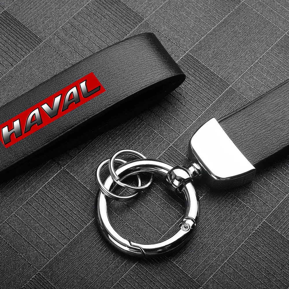 Luxury Leather Car Badges Keychain Key Chain Rings Keyring Accessories For Haval Jolion F7 H6 F7x H1 H3 H7 H4 H8 H9 F5 F9 H2S M4