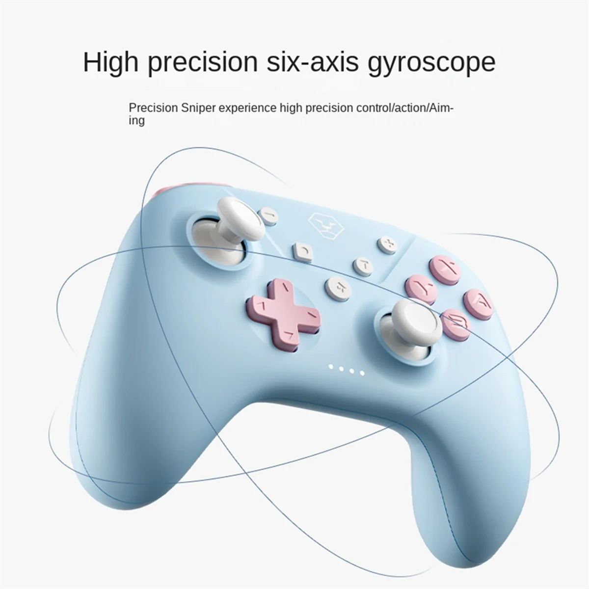 do przełącznika Gamepad Bluetooth 3-trybowe wibracje somatosensoryczne Cukierkowy kolorowy uchwyt Biały