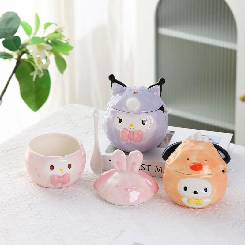 

Sweet Sanrio Pochacco Kuromi аниме Kawaii приправа керамическая банка милая кухонная бытовая бутылка посуда миска подарки игрушки