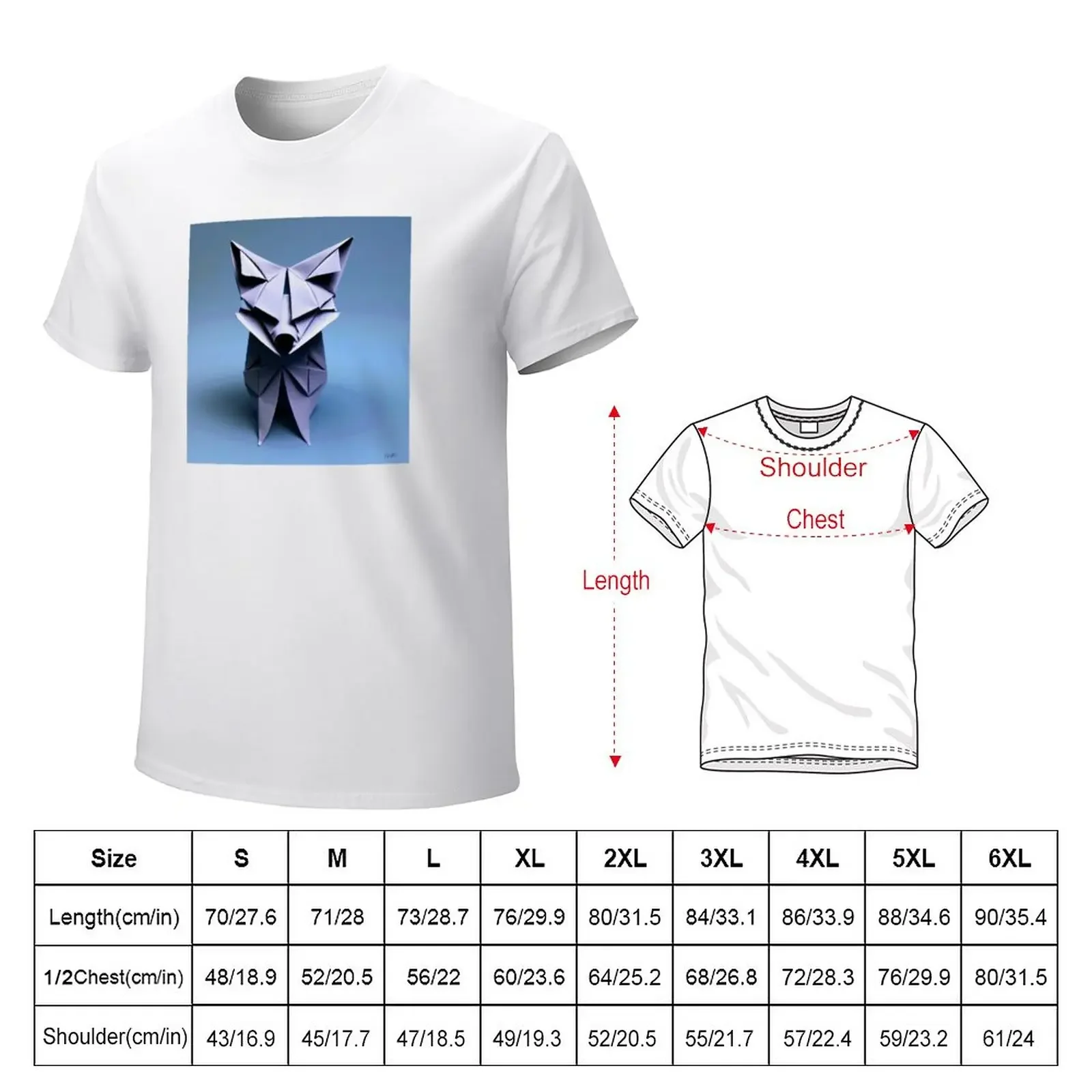 ORIGAMI FOX #001 (FRAMED) T-Shirt oversized boys animal print korean fashion oversized t shirt men