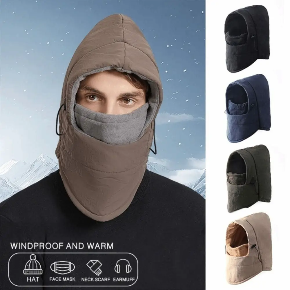 

Fashion Keep Warm Pullover Hat Breathable Windproof Balaclava Hat Adjustable Cold Resistant Winter Warm Hat Skiing