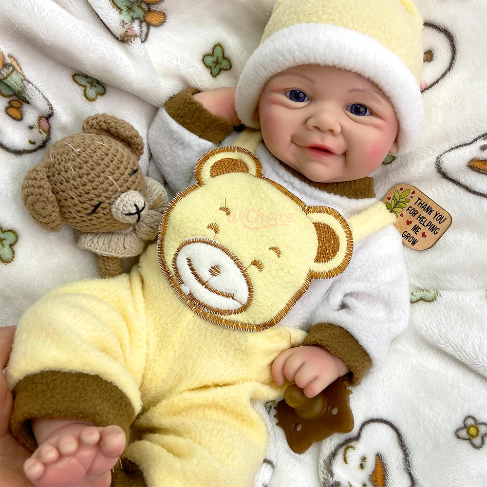 

Полнотелая мягкая кукла 43 см: очаровательный реалистичный силиконовый реборн с 3D-эффектом кожи – идеальный подарок на Рождество