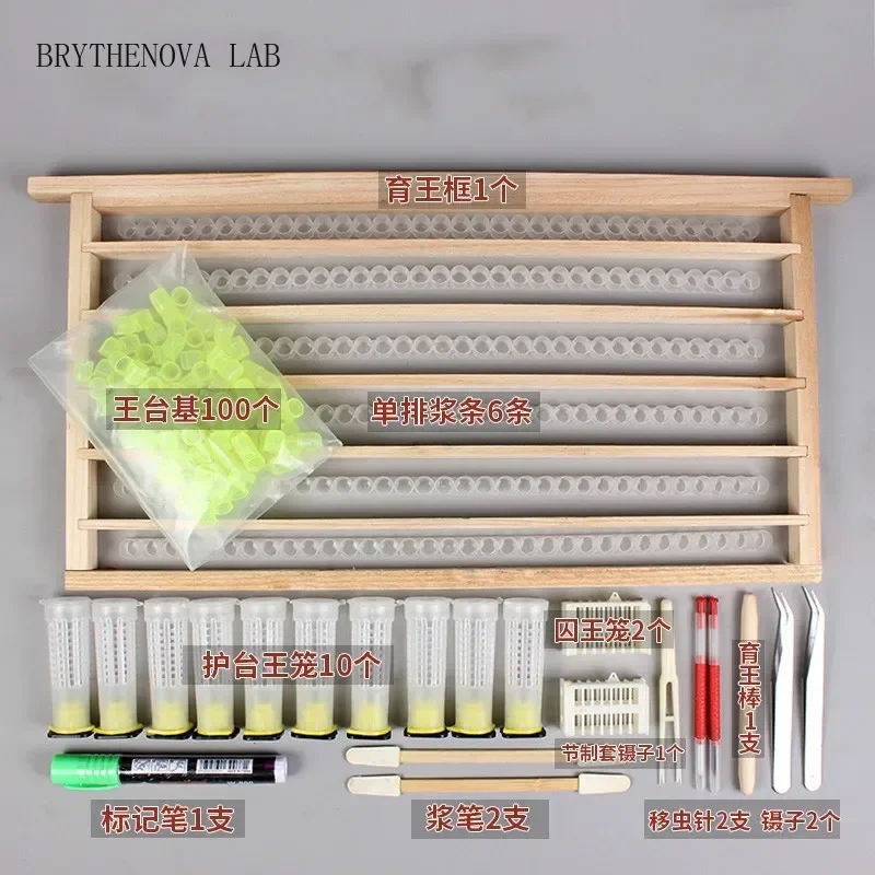 Breeding King Bee Set Royal Table Protective Cover Transferring Insects and Acupuncturing Rod Royal Breeding King Frame Bee Set