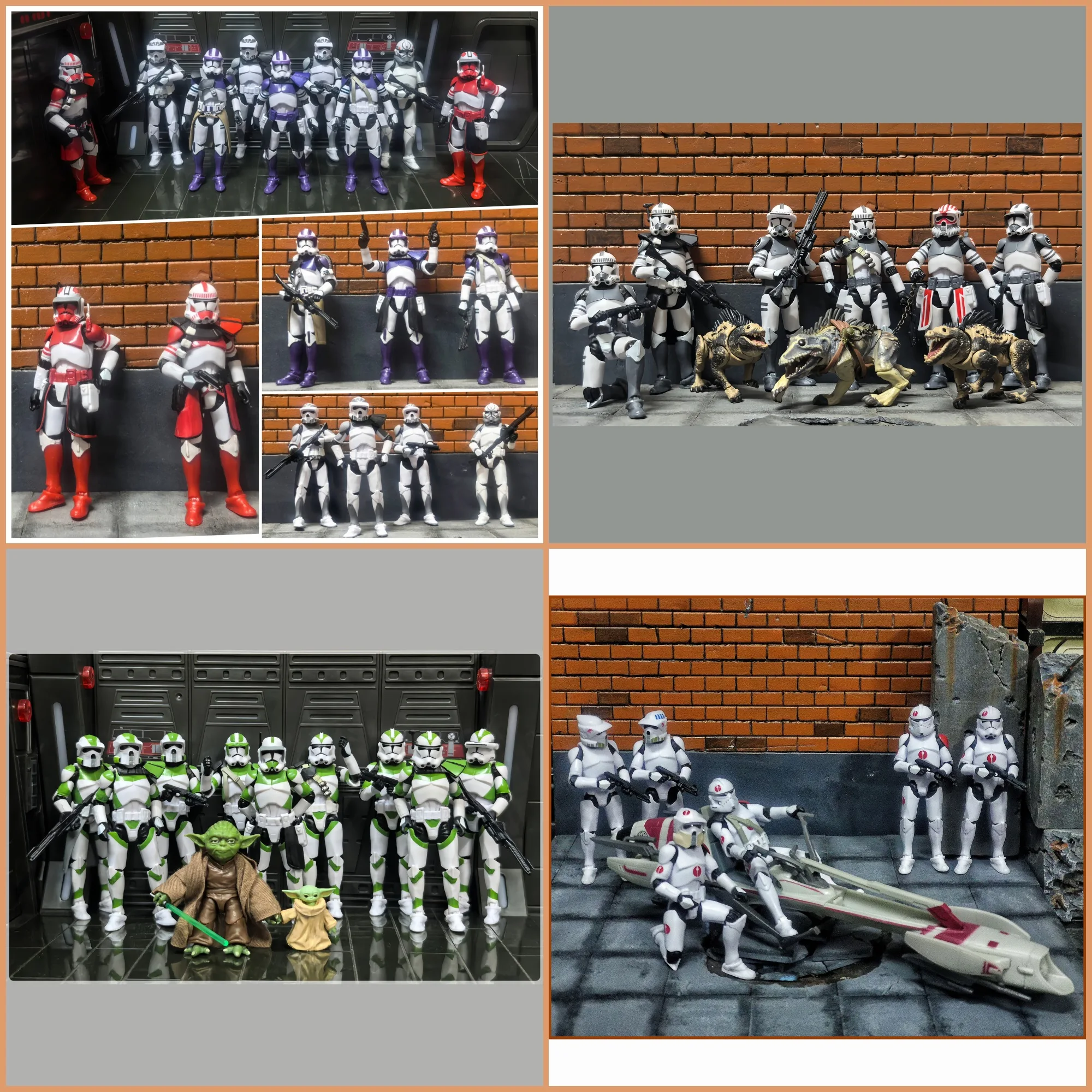 

Star Wars 3.75 Inch Clone Trooper 1/18 442nd 91st Mobile Recon Corps ARF RARC Action Figure Commander Neyo Toys Model Loose