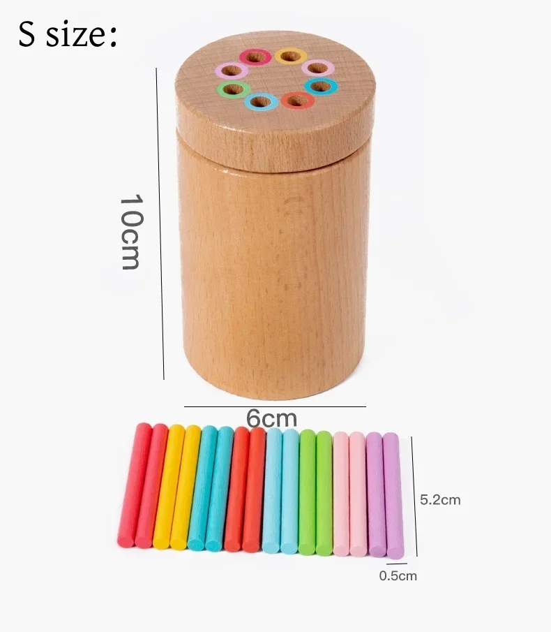 Montessori Holzspielzeug Farbsortierung Feinmotorikspielzeug Form passendes sensorisches Spielzeug Frühpädagogisches Puzzlespielzeug für Kleinkinder – Detail 10