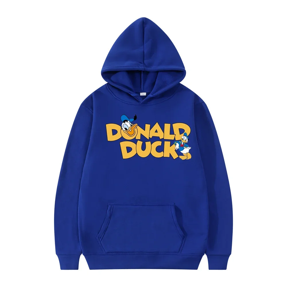 Autumn and Winter New Couples Disney Hoodie Donald Duck Women's Casual Sweatshirt Couple Women's Clothing Cartoon Y2k Print Tops