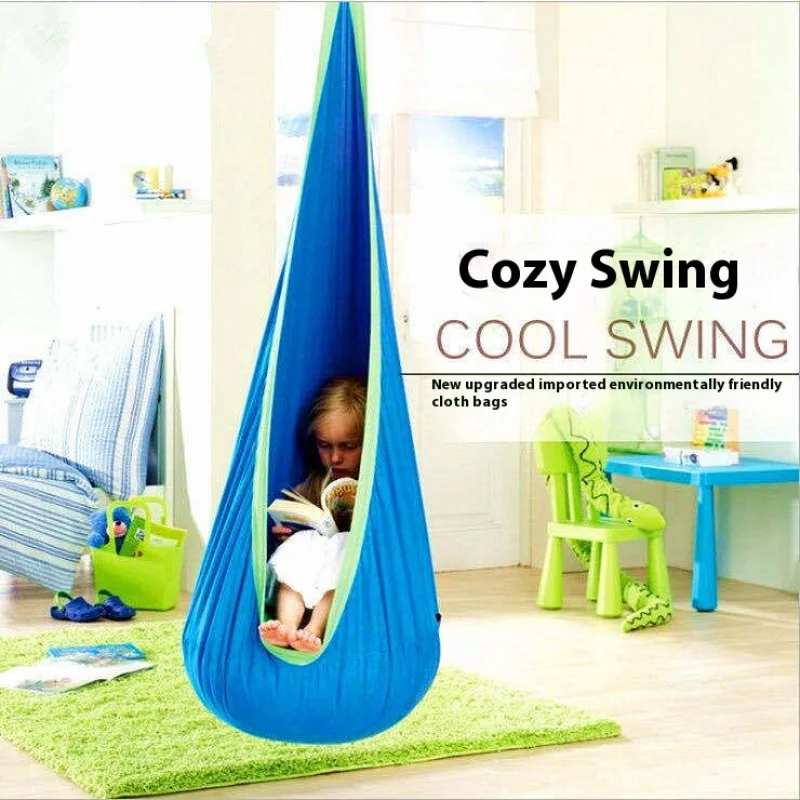 

Новый детский надувной подвесной стул с подушкой, портативная тканевая качели с парашютом для внутреннего и наружного использования