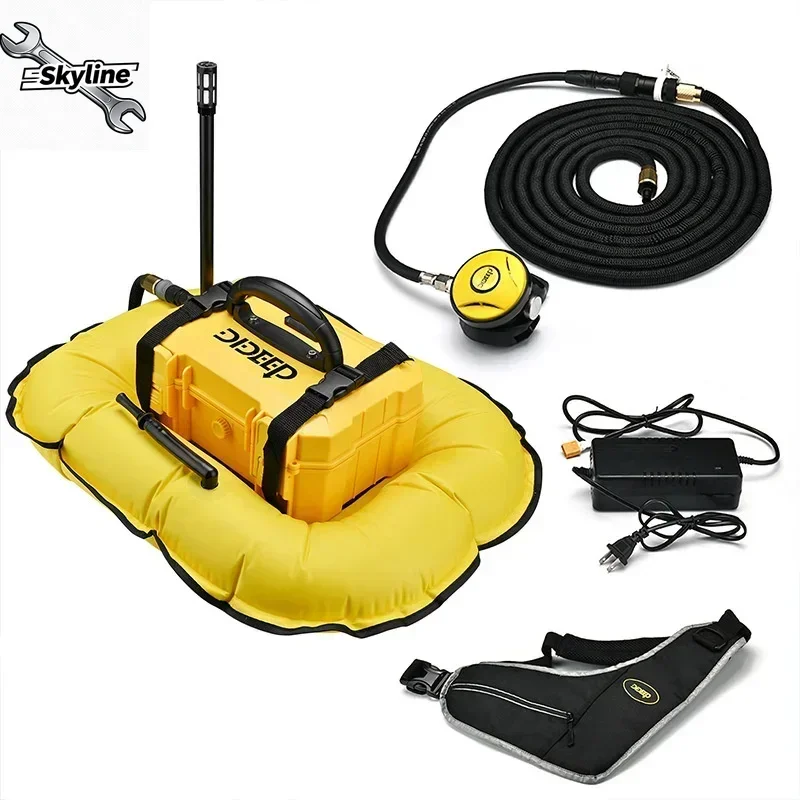 D3000 Portable Scuba Diving Equipment Underwater Rebreather Machine Deep Cylinder Tank for Oxygen Fishing With Battery