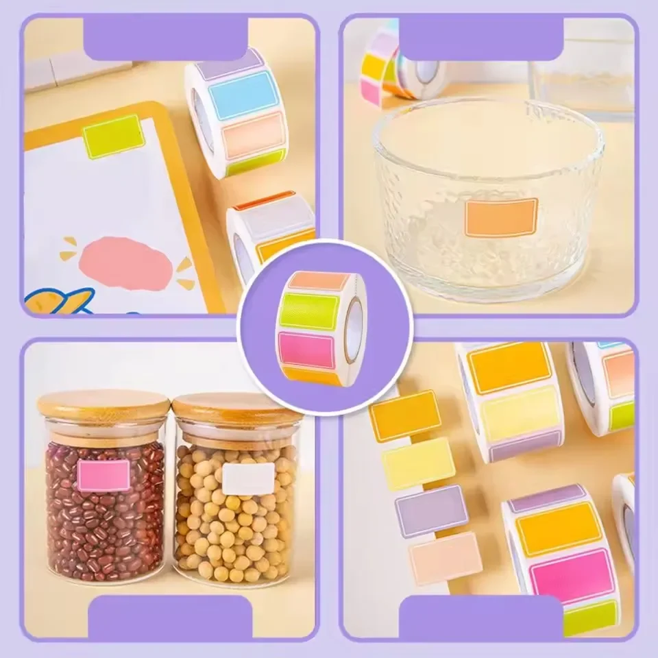 800 Stück bunte Etiketten, handgeschriebene Aufkleber, wasserfeste, selbstklebende Aufkleber, beschreibbare Klassifizierungs- und Namensmarkierungen – Detail 4