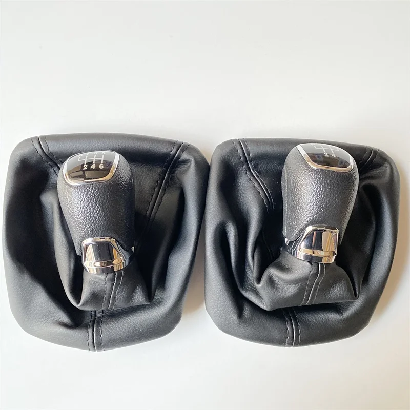 AZ-For Skoda Octavia 2 A5 A6 2004 2005 2006 2007 2008 2009 2010 2011 2012 2013 5 / 6 Speed Gear Lever Stick Shift Knob Leather B