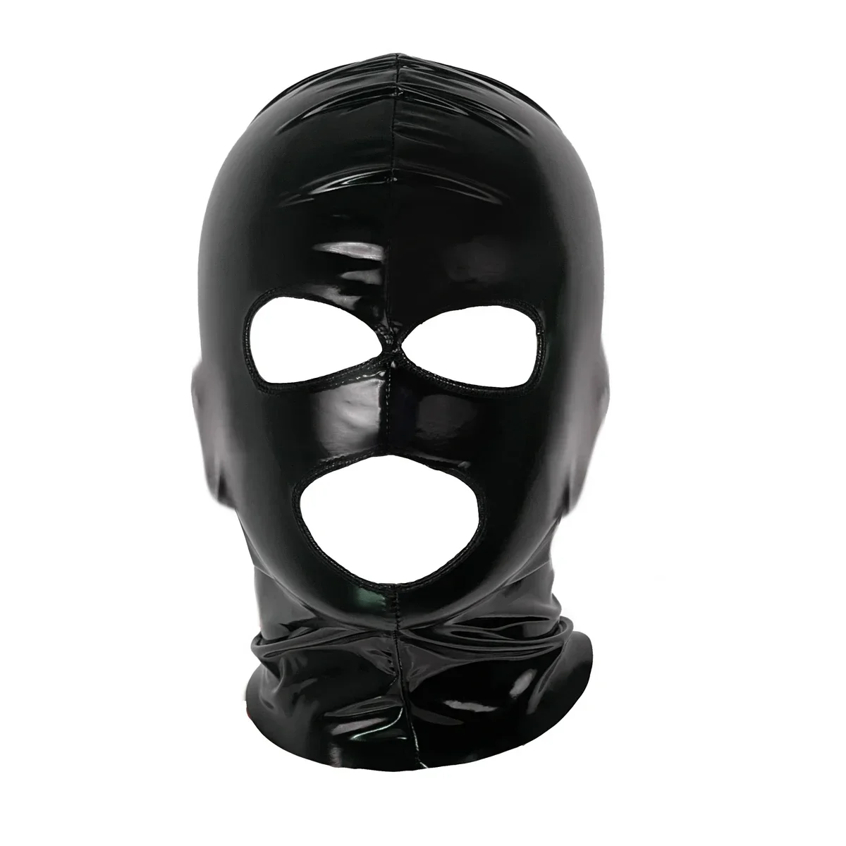 

Adult Role Play Masquerade Accessories Unisex PU Leather Hood Face Mask Cosplay Costume Cover Head Open Eyes and Mouth Headgear