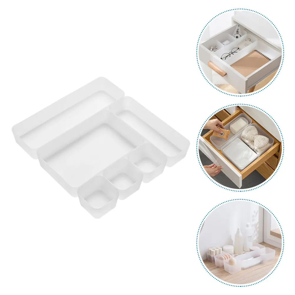 

6 Pcs Storage Box Set Drawer Boxes Home Separator Multi-purpose Sorting Multipurpose Divider Partition Dividers Cosmetics Desk